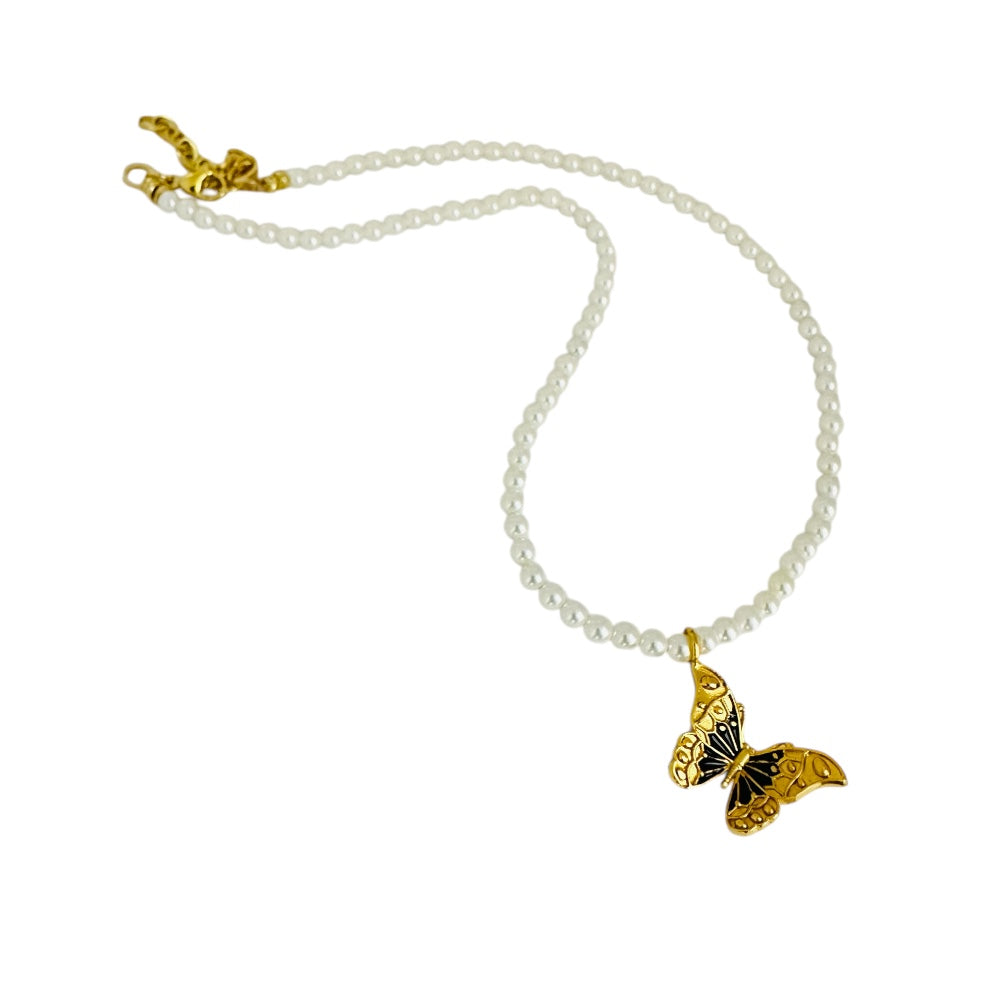 Collar Perlas Mariposa