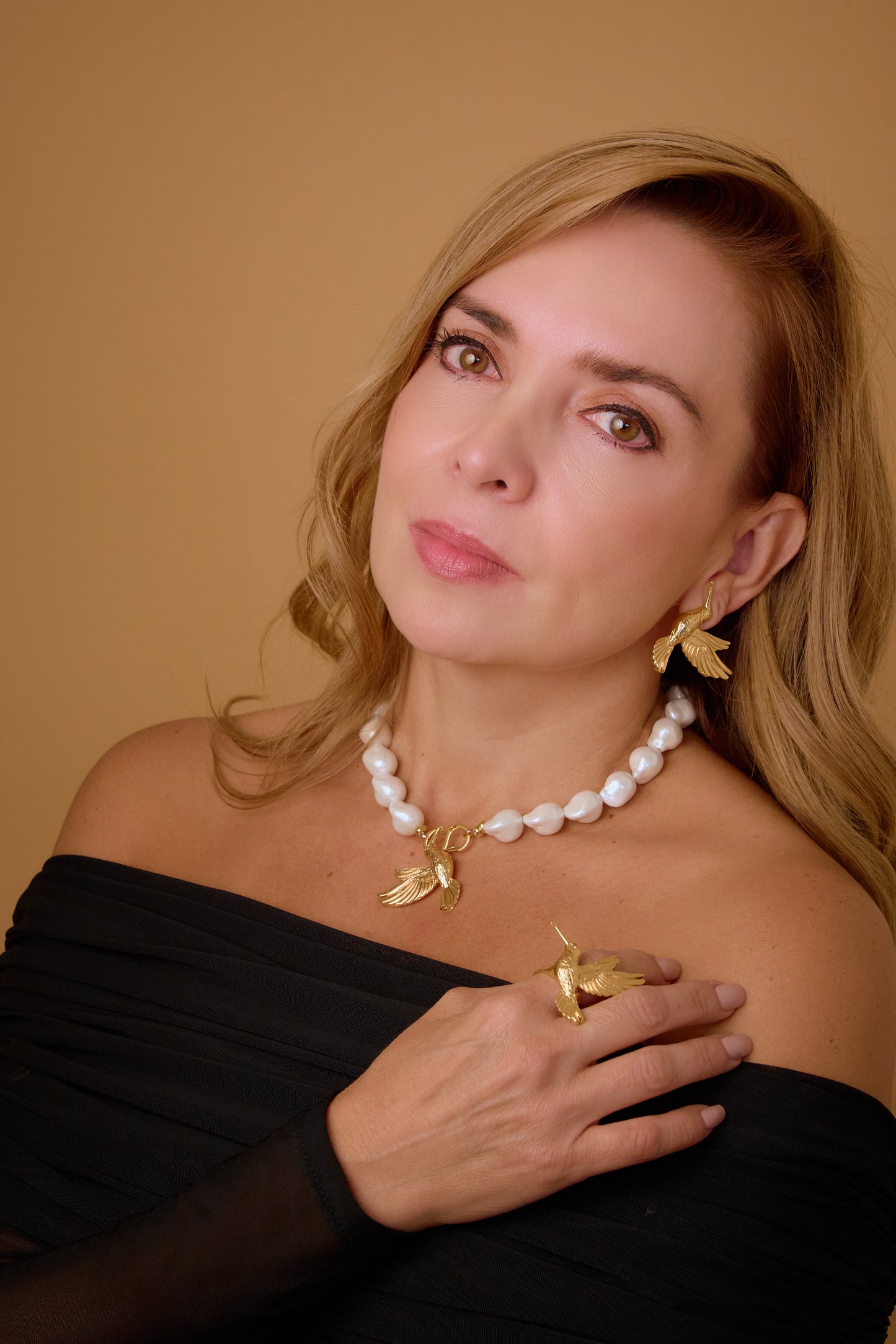 Aretes Colibrí maxi