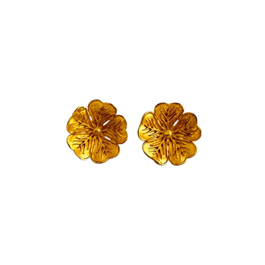 Aretes trébol 5 pétalos