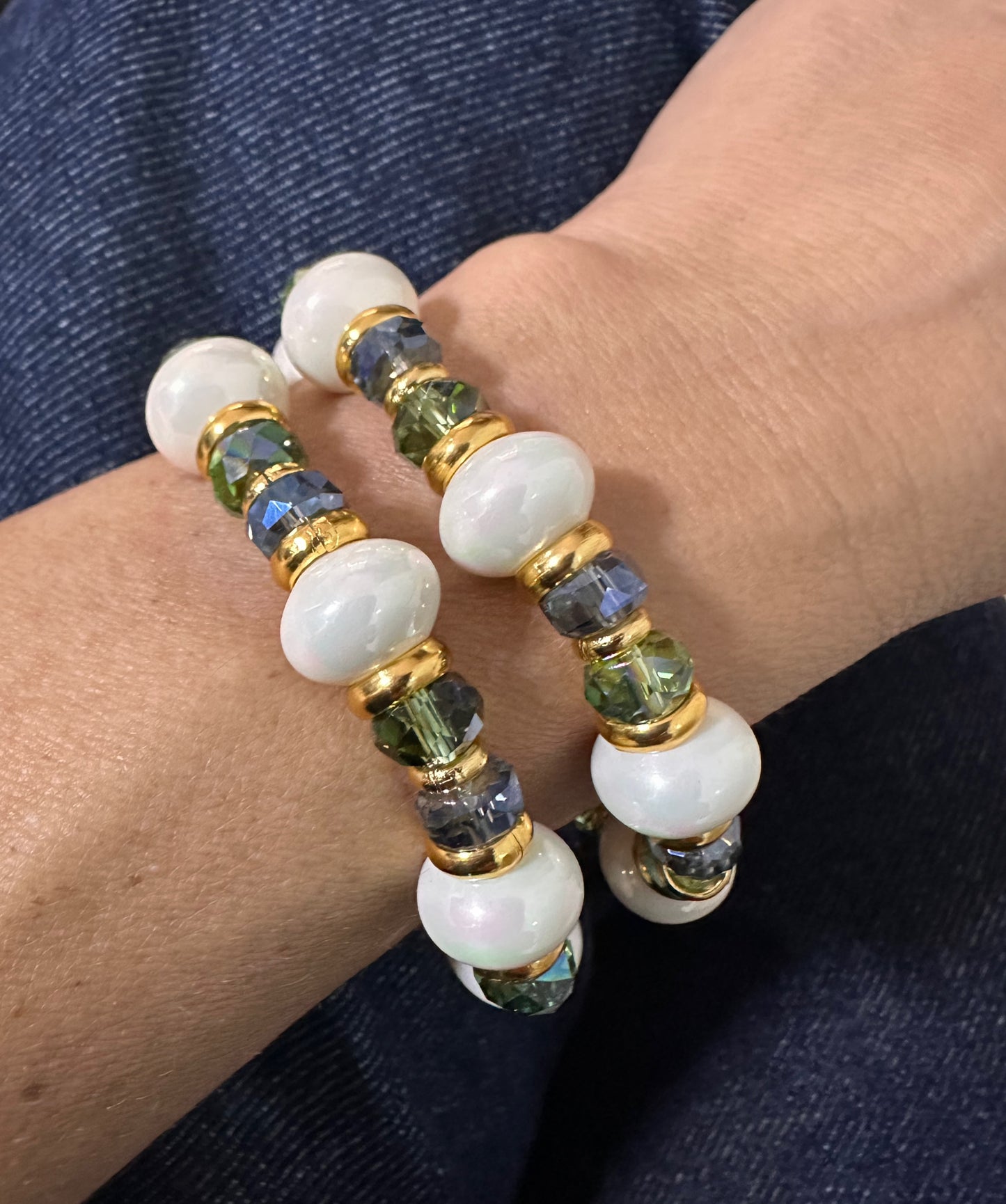 Pulsera Perla cristal