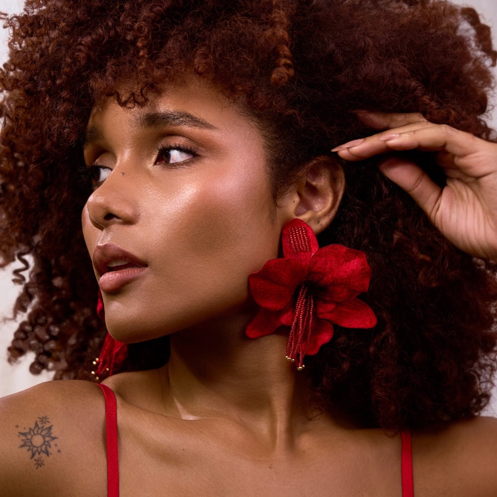 Aretes Orquídea Alma Topos