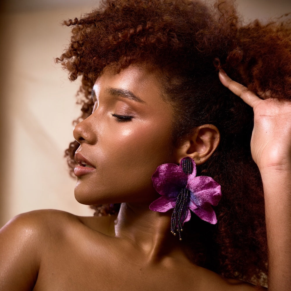 Aretes Orquídea Alma Topos