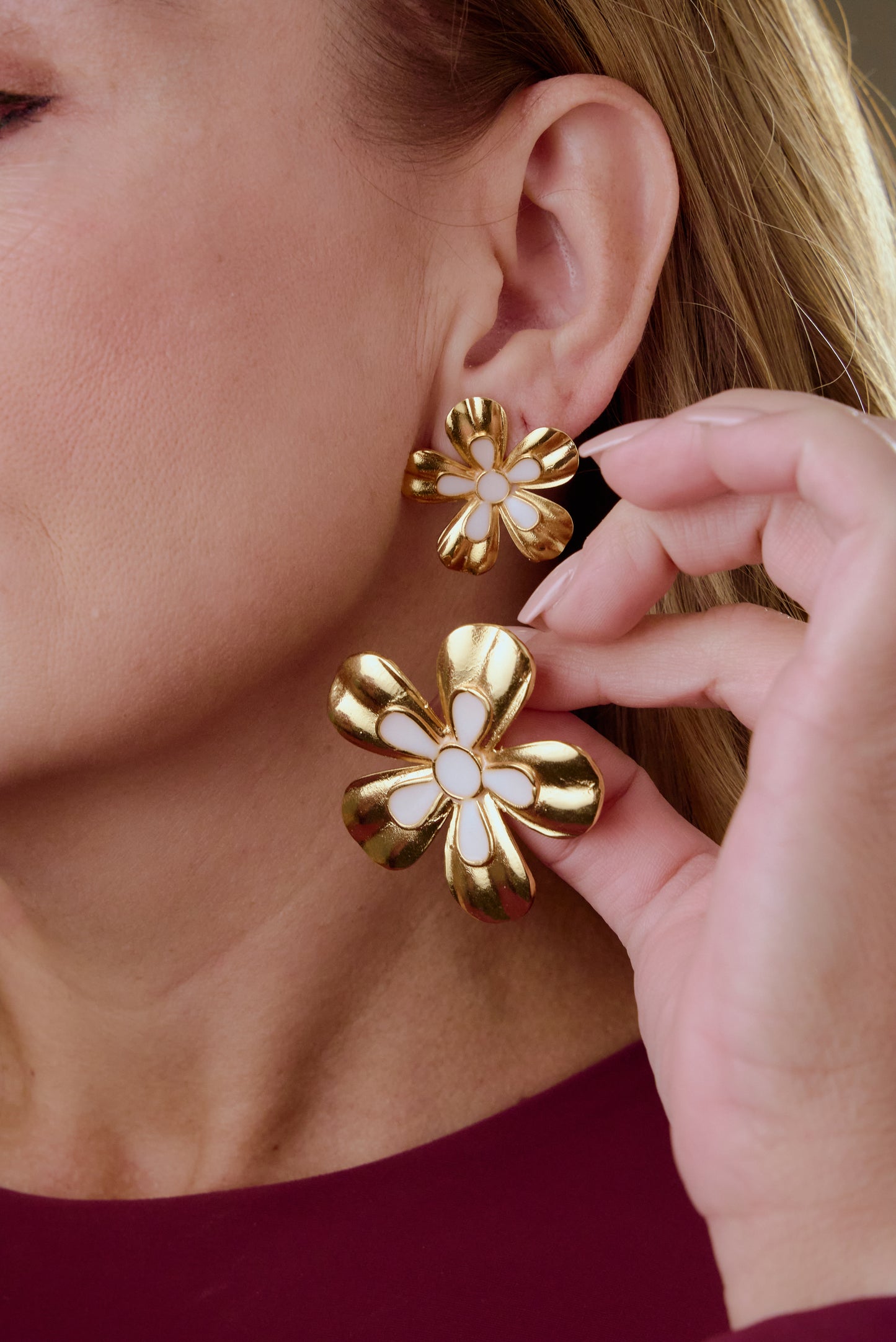 Aretes Florece Médium