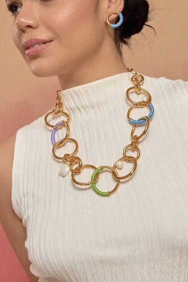 Collar Arco iris doble uso