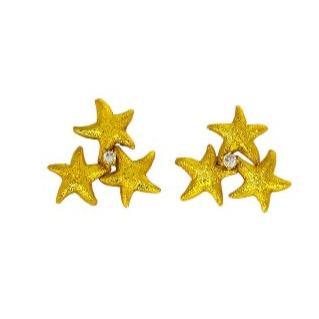 Aretes estrella de mar destello