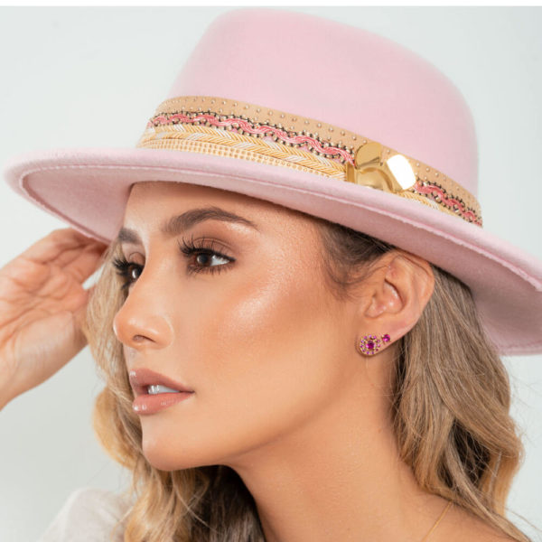 sombrero madrid rosado