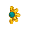 anillo media flor turquesa tiny